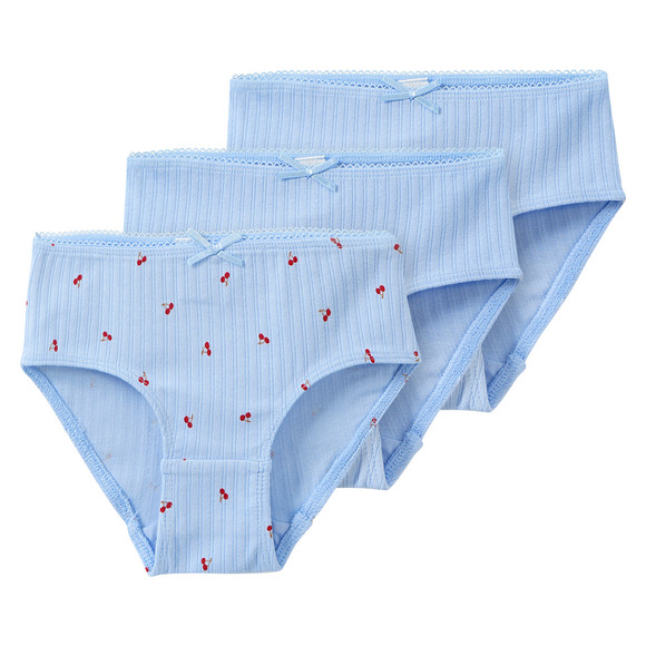 3 Mädchen Slips im Set hellblau