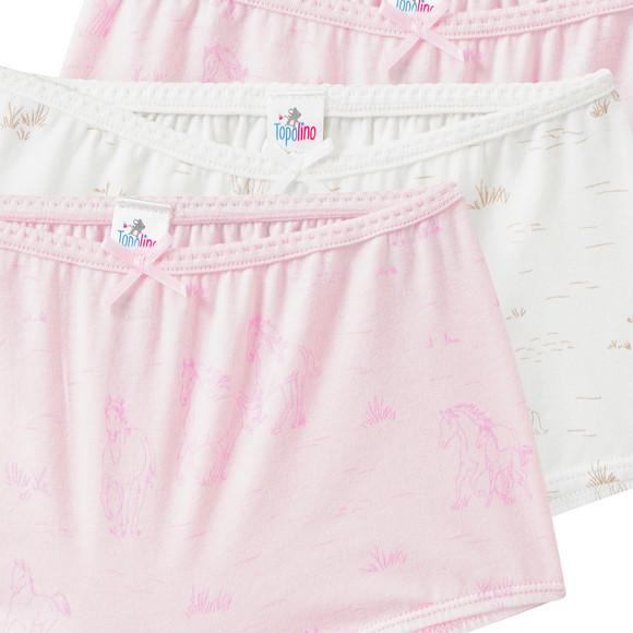 3 Mädchen Pantys mit Pferde-Motiven