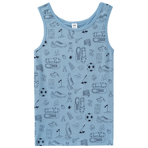 2 Jungen Unterhemden mit Fußball-Motiven