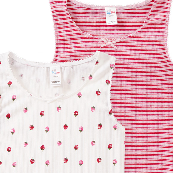 2 Mädchen Unterhemden im Set