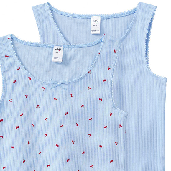 2 Mädchen Unterhemden im Set