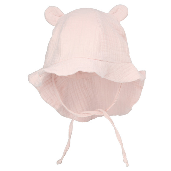 Baby Musselin-Mütze mit Öhrchen-Applikation
