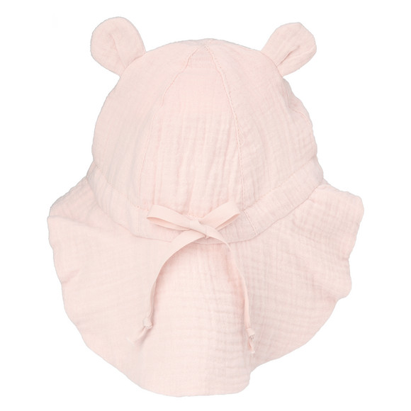 Baby Musselin-Mütze mit Öhrchen-Applikation