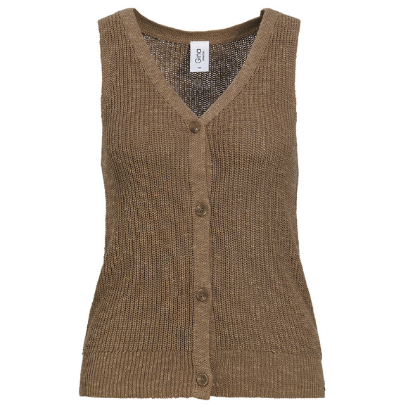 Damen Stricktop mit Knopfleiste