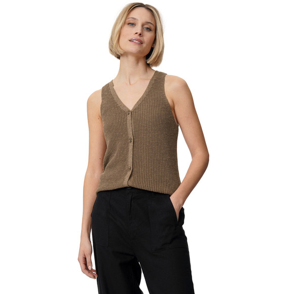 Damen Stricktop mit Knopfleiste