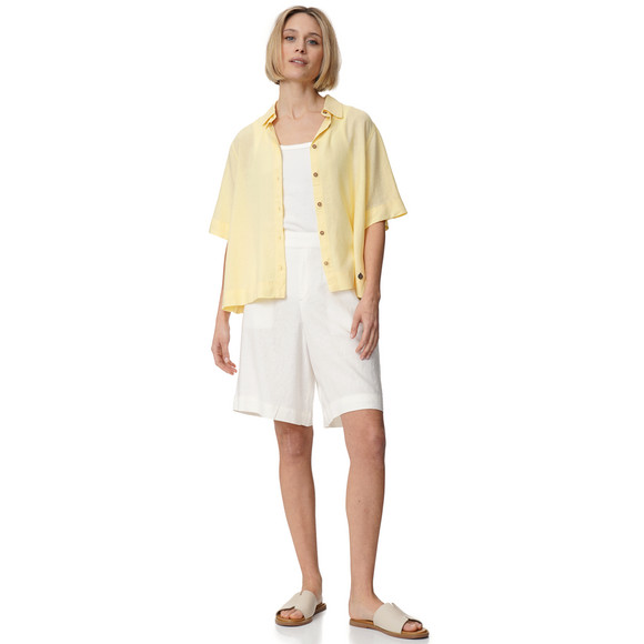 Linnen damesblouse met hemdkraag