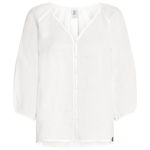 Damen Leinen-Bluse mit Knopfleiste
