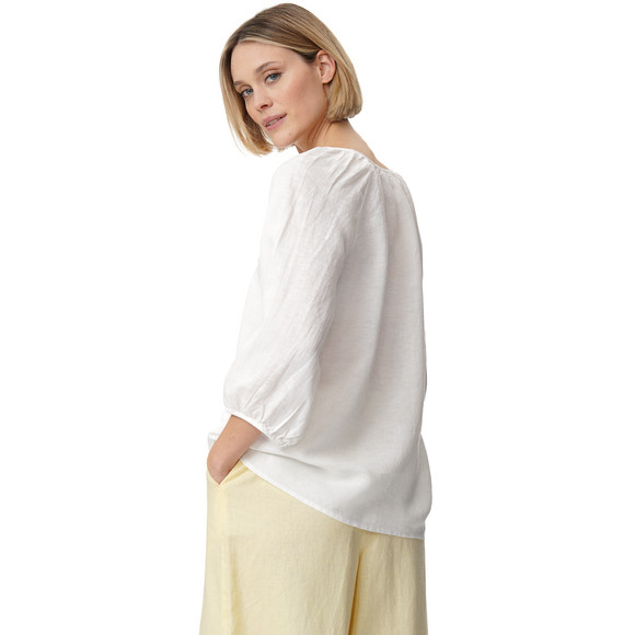 Damen Leinen-Bluse mit Knopfleiste