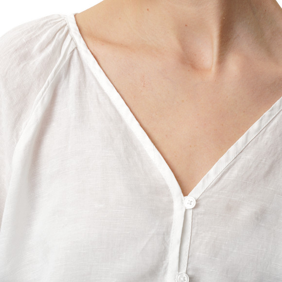 Damen Leinen-Bluse mit Knopfleiste