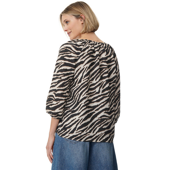 Damen Leinen-Bluse mit Knopfleiste