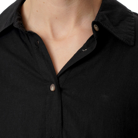 Damen Leinen-Bluse mit Knopfleiste