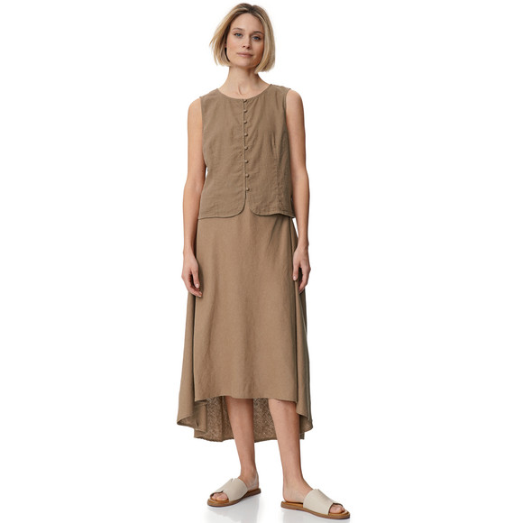 Dames linnen rok met elastische tailleband