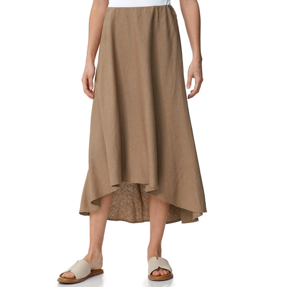 Dames linnen rok met elastische tailleband