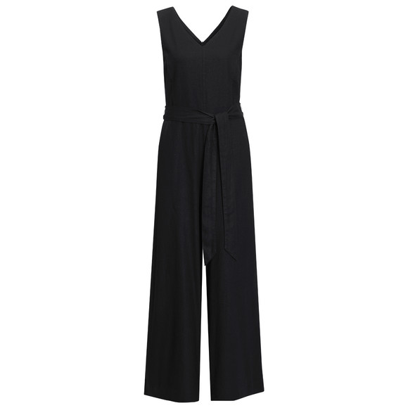 Damen Leinen-Jumpsuit mit Bindegürtel