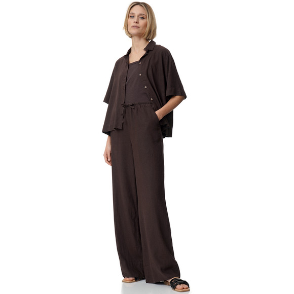 Damen Leinen-Hose mit weitem Bein