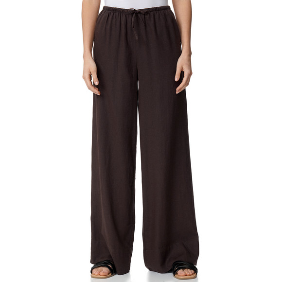 Damen Leinen-Hose mit weitem Bein