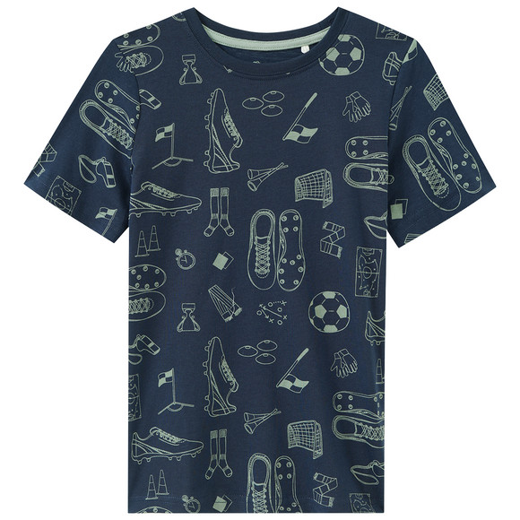 Jungen Shorty mit Fußball-Motiven