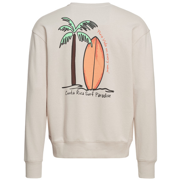 Herren Sweatshirt mit Rücken-Print beige