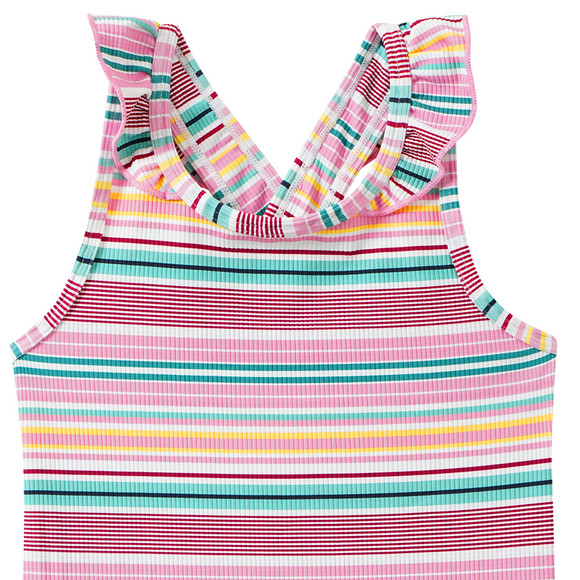 Mädchen Badeanzug mit bunten Streifen
