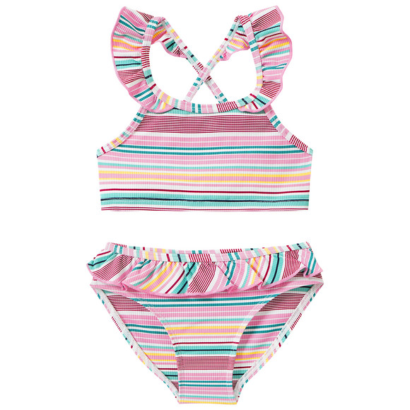 Mädchen Bikini mit bunten Streifen