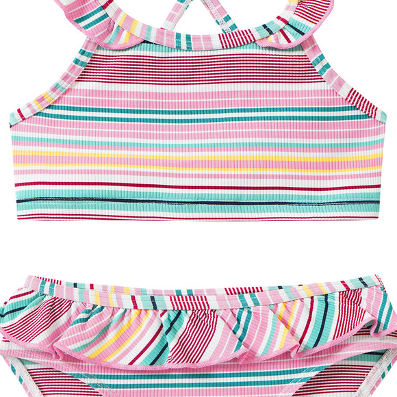 Mädchen Bikini mit bunten Streifen
