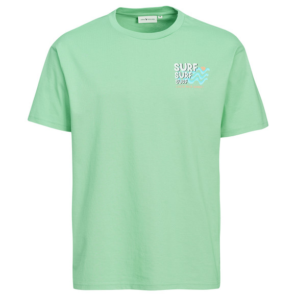 Herren T-Shirt mit Surf-Print hellgrün