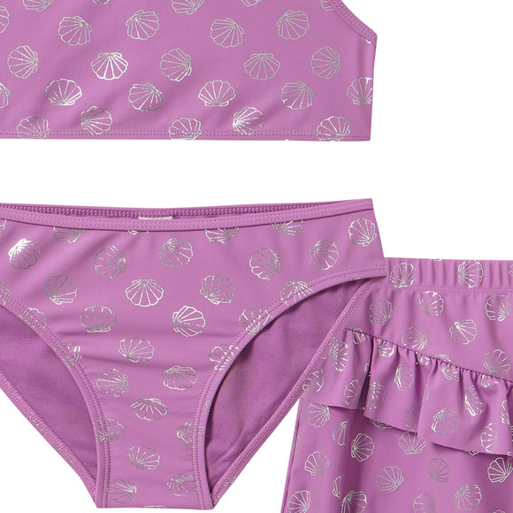 Mädchen Bikini und Baderock mit Glitzer