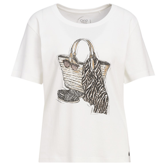 Dames T-shirt met versierde print
