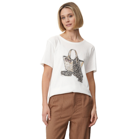 Dames T-shirt met versierde print