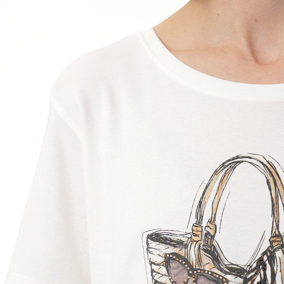 Dames T-shirt met versierde print