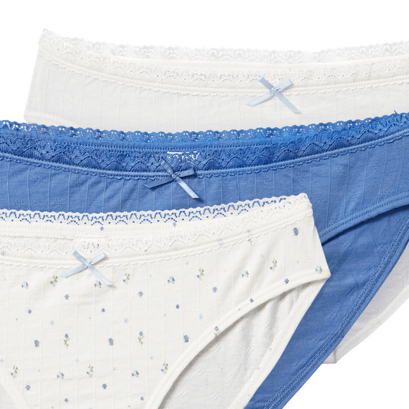 3 Mädchen Slips mit Bio-Baumwolle