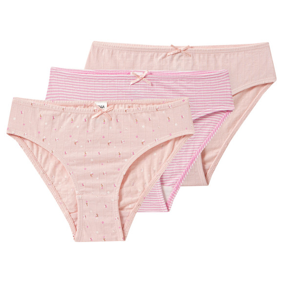 3 Mädchen Slips mit Zierschleife