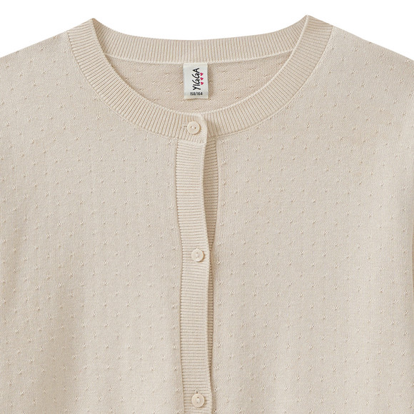 Mädchen Strickjacke mit Ajour-Muster