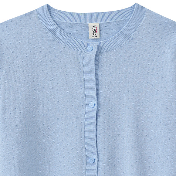 Mädchen Strickjacke mit Ajour-Muster