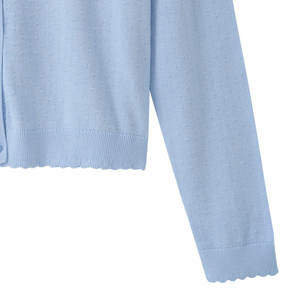 Mädchen Strickjacke mit Ajour-Muster