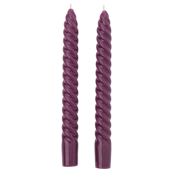 2 Stabkerzen in gedrehter Optik