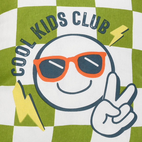 Kissenhülle mit Emoji-Print