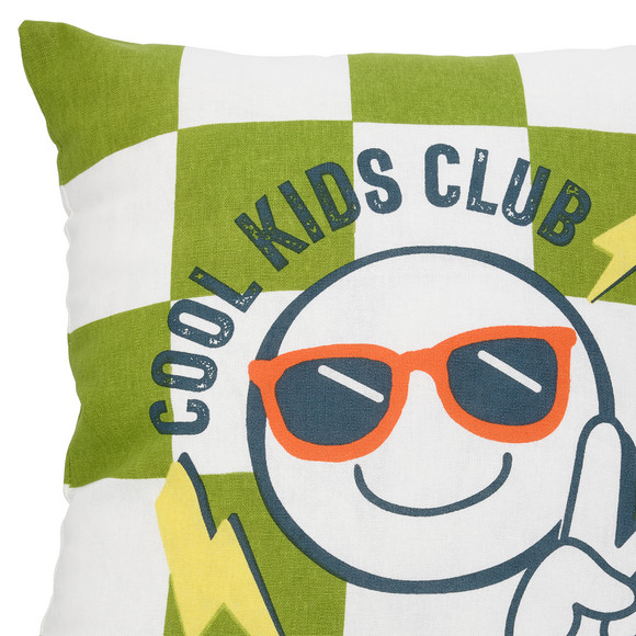 Kissenhülle mit Emoji-Print