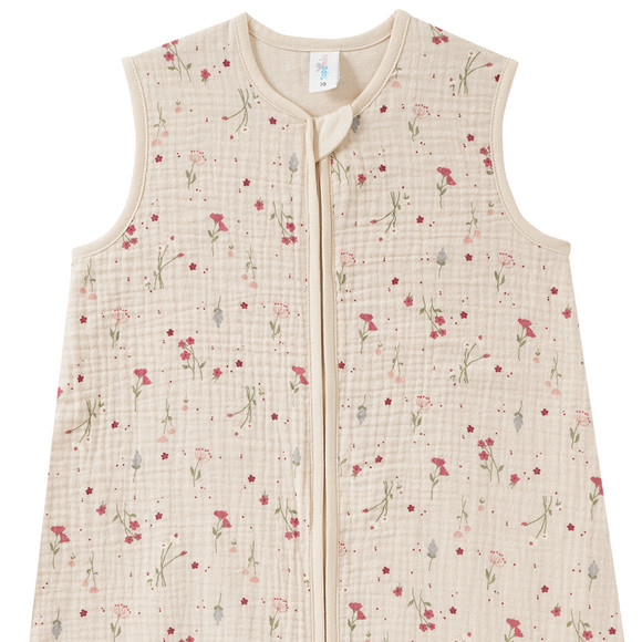 Baby Musselin-Schlafsack mit Blümchen-Print