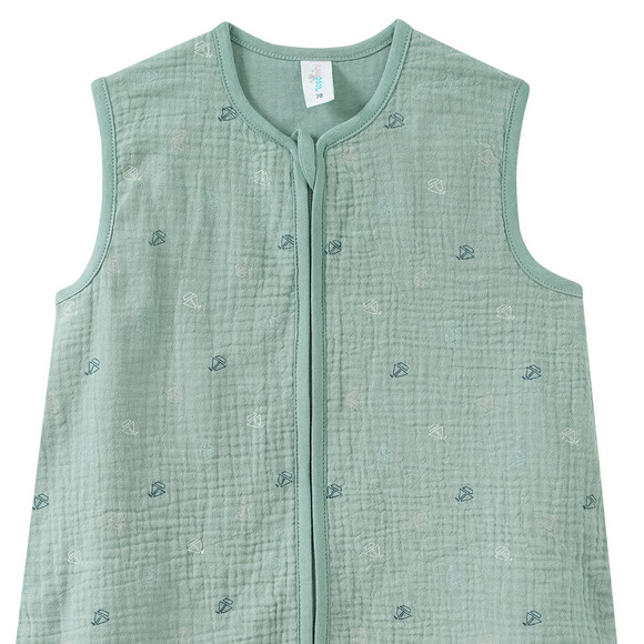 Baby Musselin-Schlafsack mit Schiffchen-Print