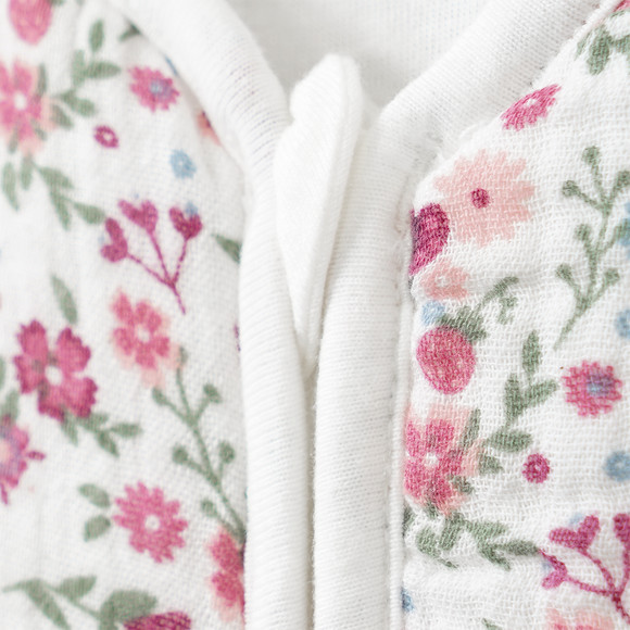 Baby Musselin-Schlafsack mit Blümchen