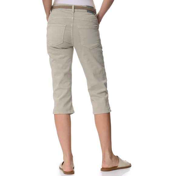 Damen Capri-Jeans mit Gürtel