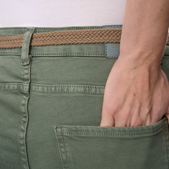 Damen Capri-Jeans mit Gürtel