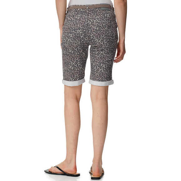 Damen Slim-Jeansshorts mit Gürtel