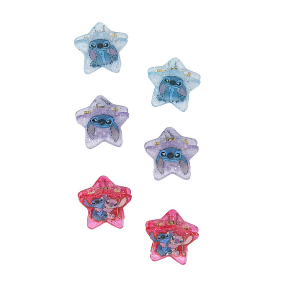 6 Stitch Haarspangen in Sternform