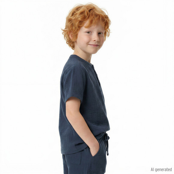 Jungen Musselin-Set mit Shirt und Shorts
