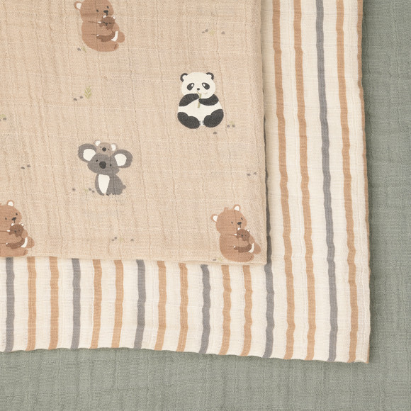 3 Musselintücher im Set