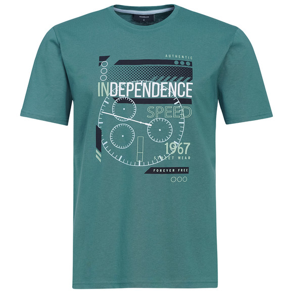 Herren T-Shirt mit Print dunkelgrün