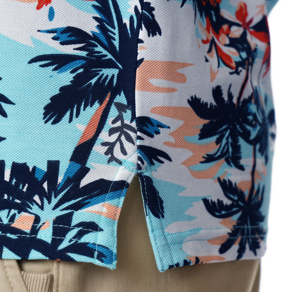 Herren Poloshirt mit Palmen-Allover