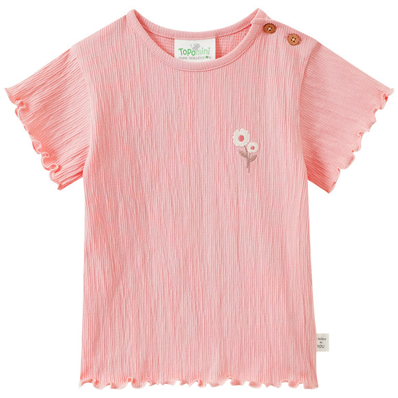 Baby T-Shirt mit Blumen-Stickerei